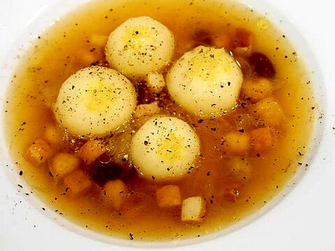 目からも～食べても美味しい！小カブのコンソメスープ